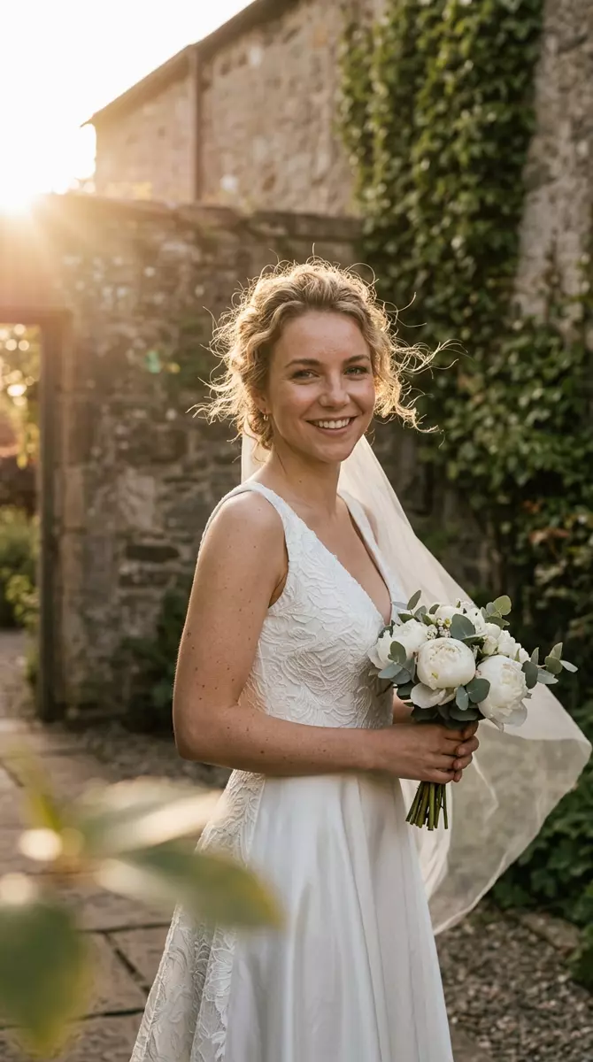 Bride on wedding day