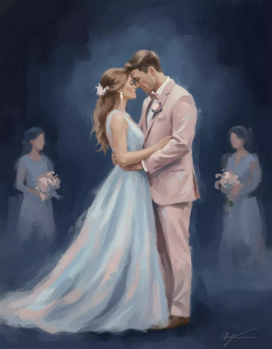 Couple growing up from childhood to wedding day timelapse